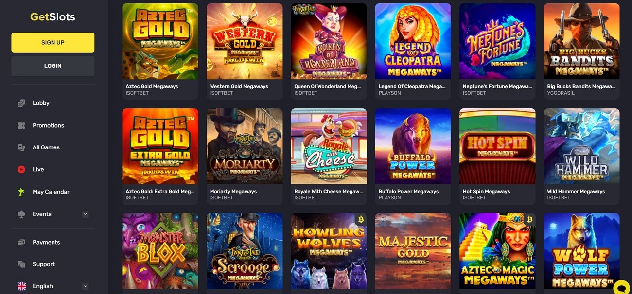 getslots casino megaways games